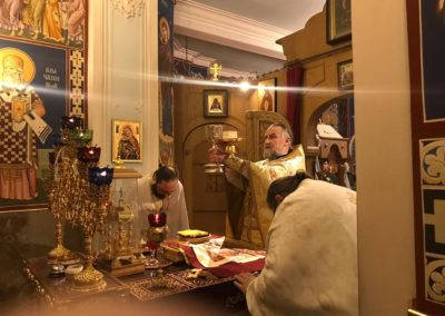 Наместник Коневской обители совершил Литургию на петербургском подворье монастыря