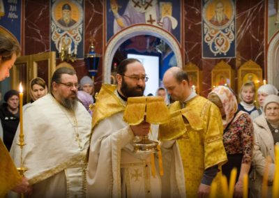 Неделю Торжества Православия молитвенно отметили на петербургском подворье Коневского монастыря