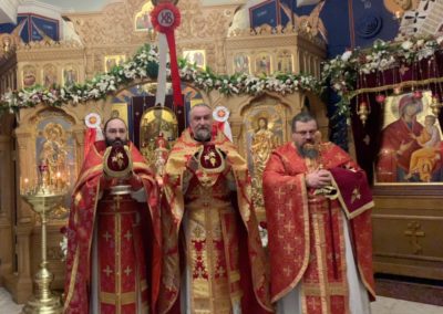 Наместник Коневского монастыря возглавил Божественную литургию на петербургском подворье обители