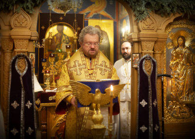 3 апреля, в день памяти преподобного Серафима Вырицкого, епископ Выборгский и Приозерский Игнатий совершил Божественную литургию на петербургском подворье Коневского Рождество-Богородичного монастыря.