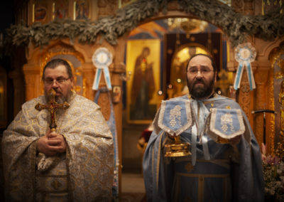 Богослужения праздника Благовещения Пресвятой Богородицы совершены на петербургском подворье Коневского монастыря