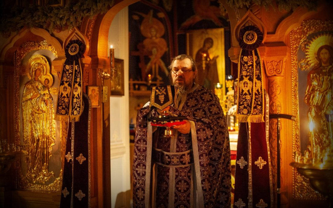 Вечерняя Литургия Преждеосвященных Даров совершена на петербургском подворье Коневского монастыря