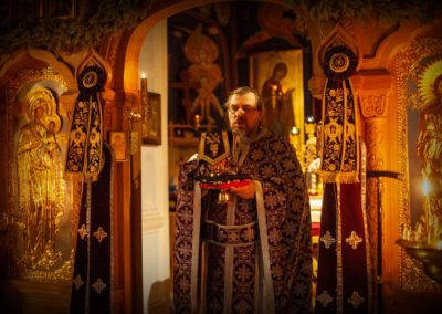 Вечерняя Литургия Преждеосвященных Даров совершена на петербургском подворье Коневского монастыря
