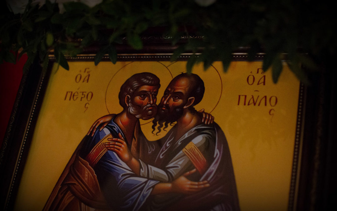 Праздник святых первоверховных апостолов Петра и Павла молитвенно встретили на петербургском подворье Коневского монастыря