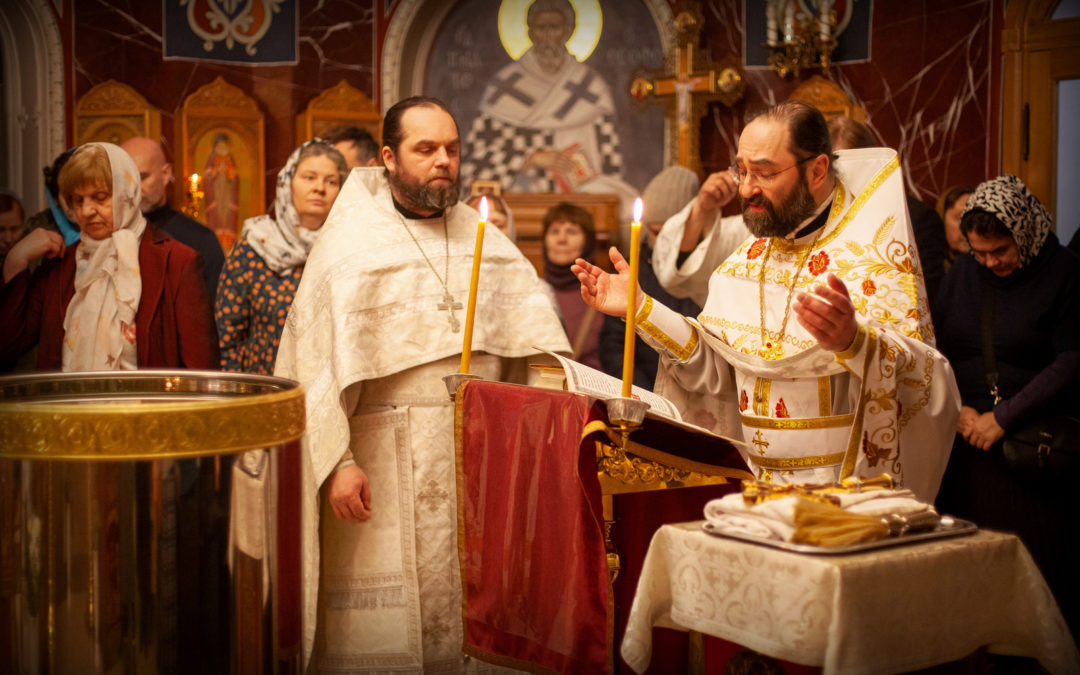 Богослужения праздника Крещения Господня состоялись на петербургском подворье Коневской обители